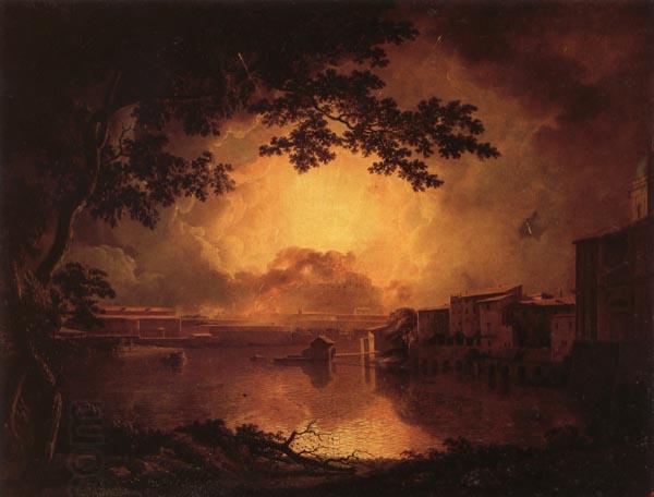 Joseph wright of derby Illumination of the Castel Sant'Angelo in Rome oil painting picture